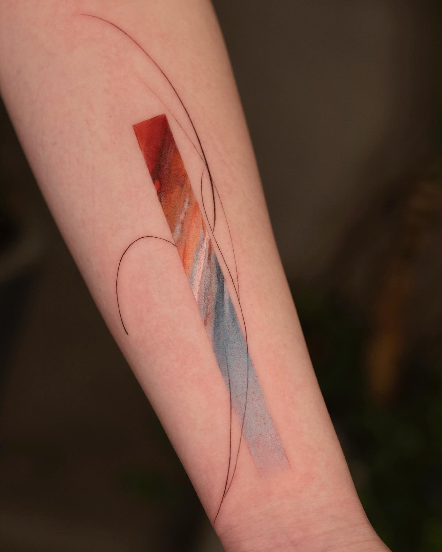 Cute watercolor abstract tattoos by newtattoo demi