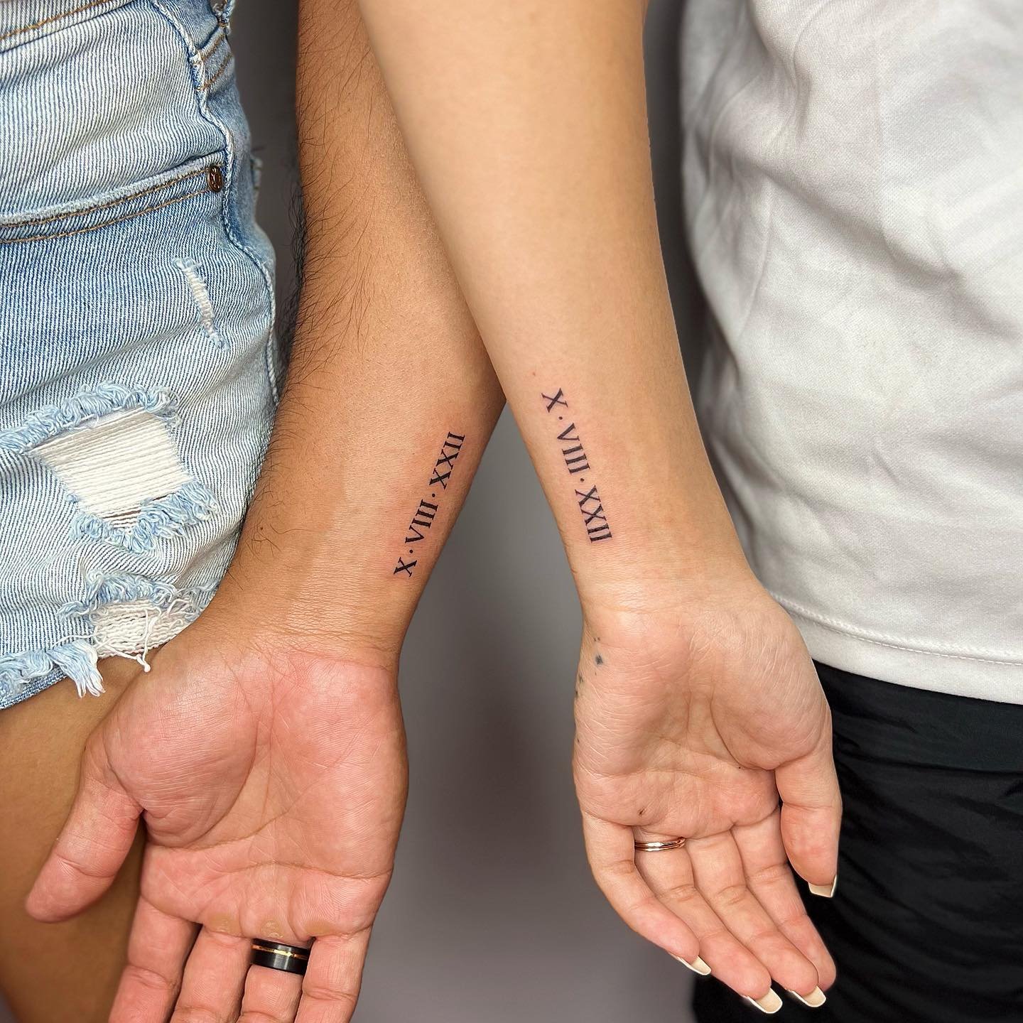 Date tattoo ideas for couples by dokidoki ink