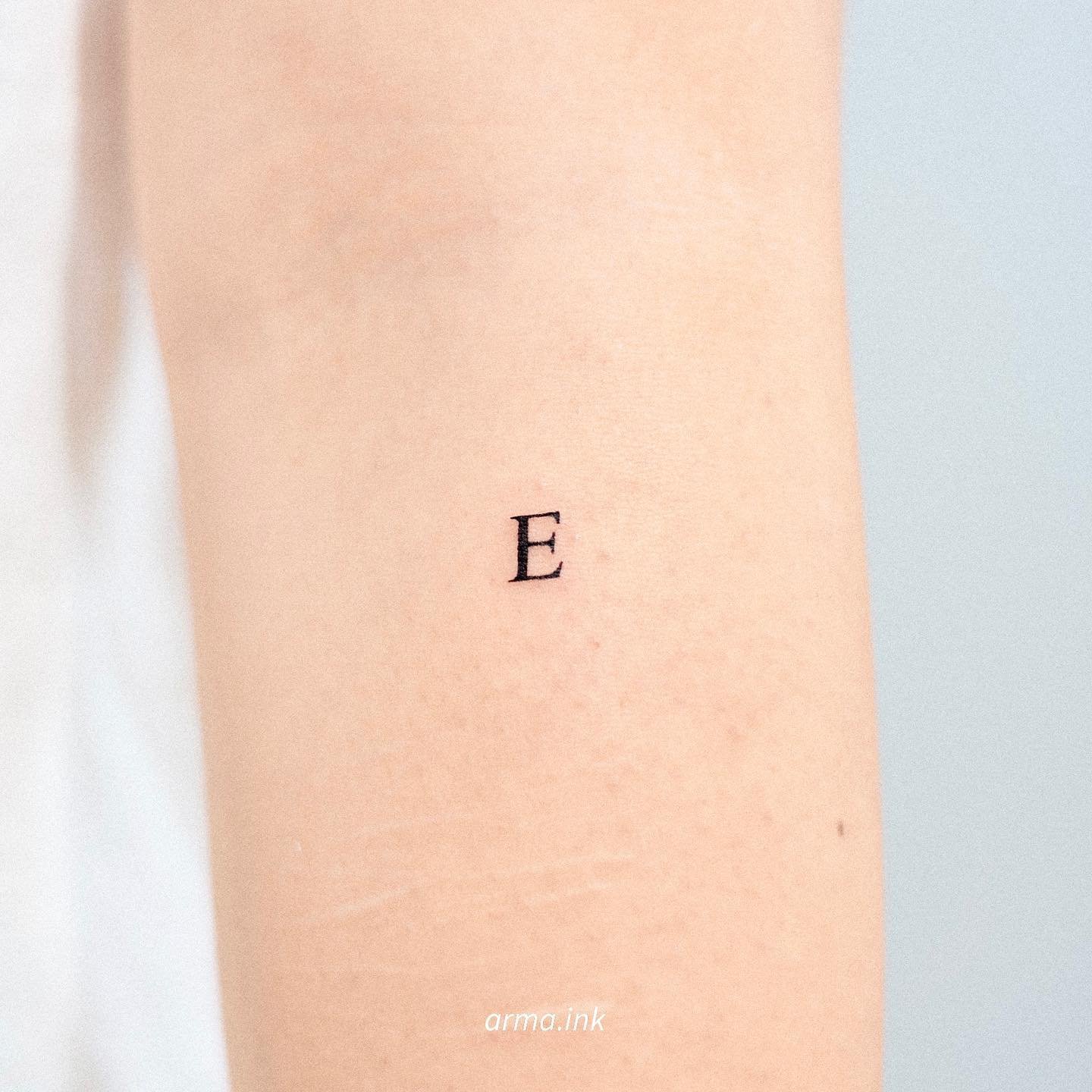 Micro alphabet tattoo y arma.ink