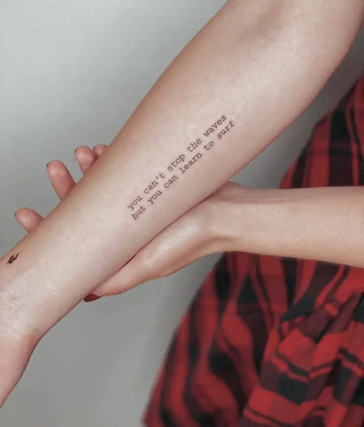 Quote tattoo ideas for women