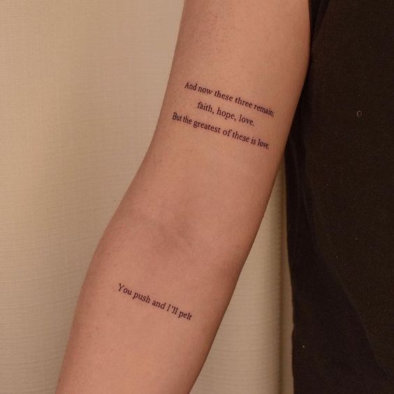 Quote tattoo ideas for womens