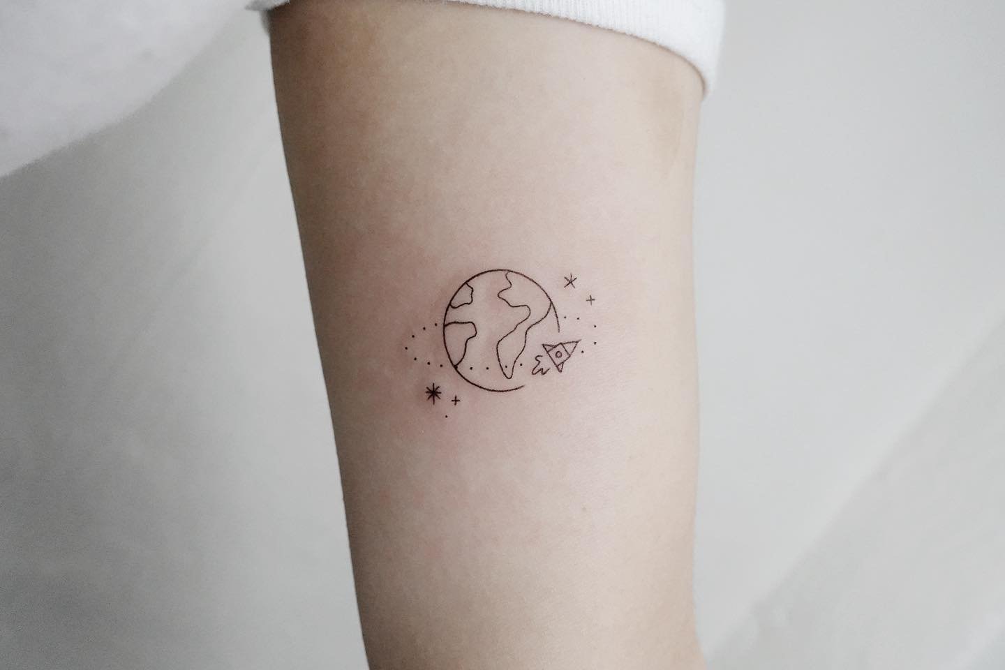 earth tattoos on the forearm by nieun tat2