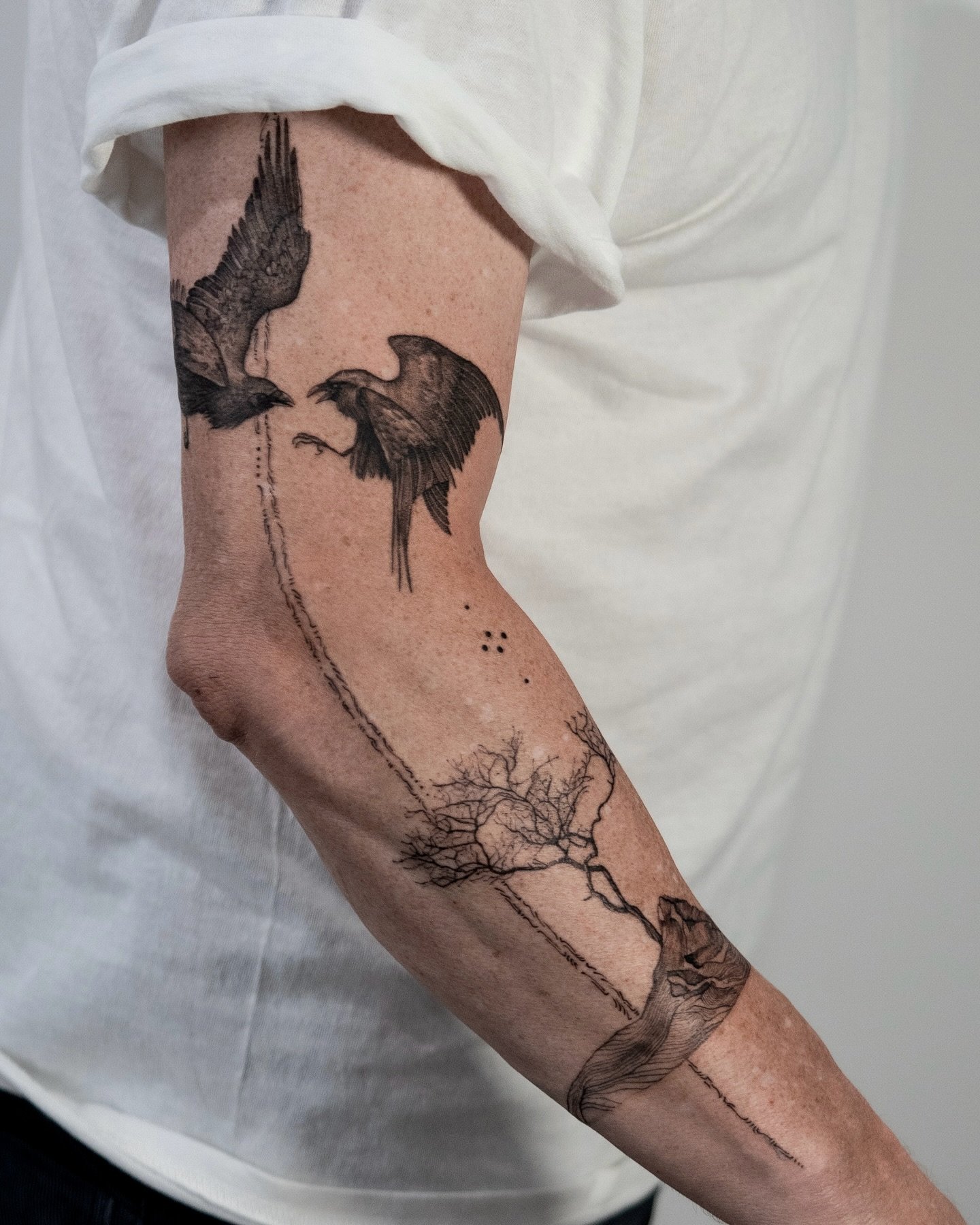 tree tattoo by midday p