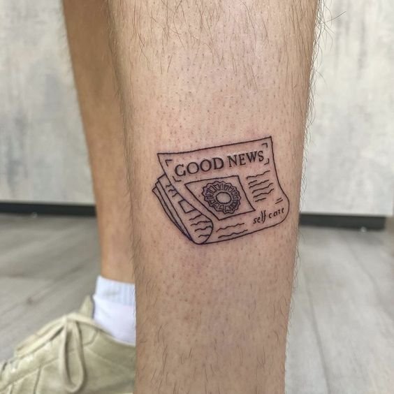 Fineline newspaper tattoos