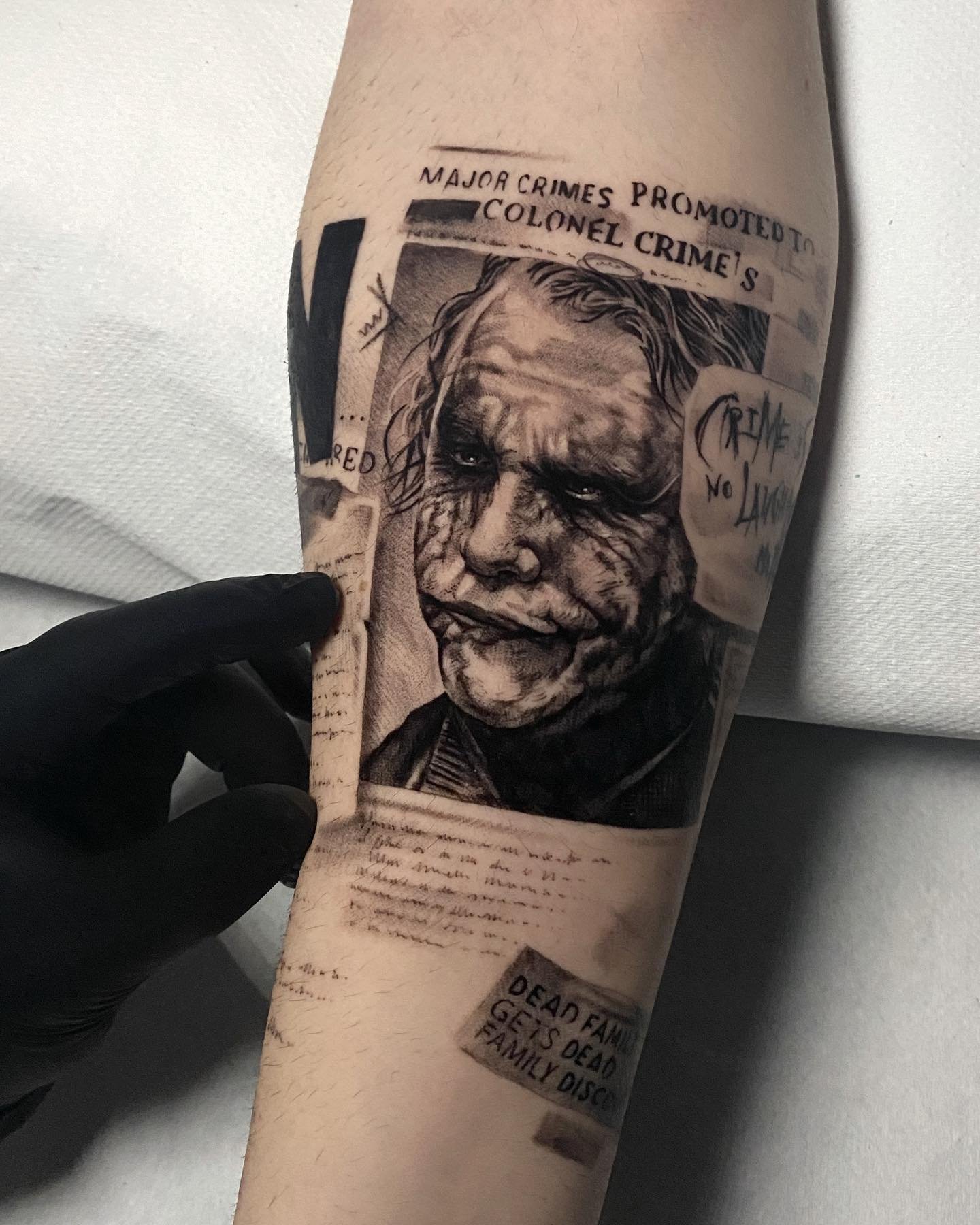 Realistic newspaper tattoo by danielgemelo.tattoo 1