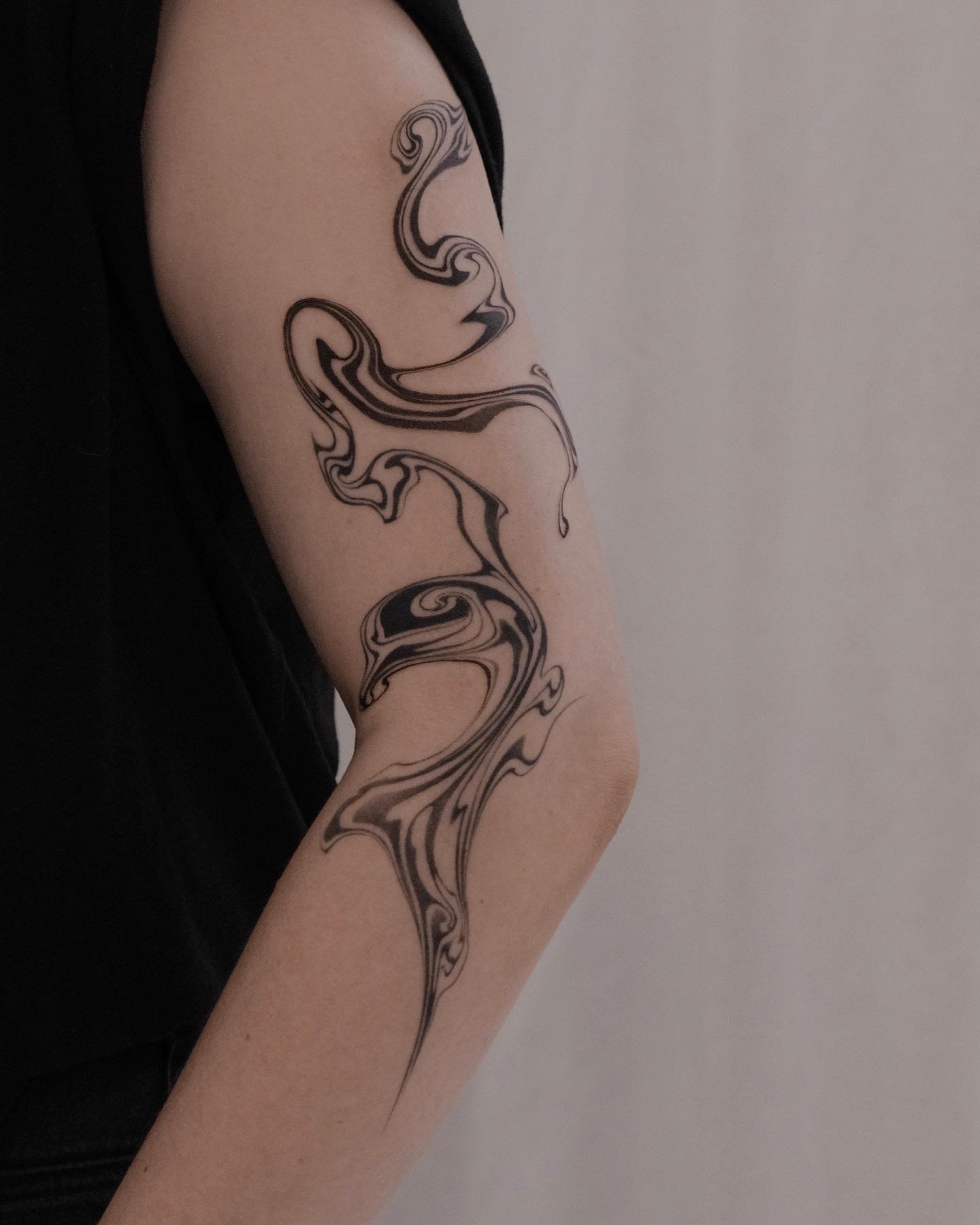 Blackinked abstract tattoos by dys.aura