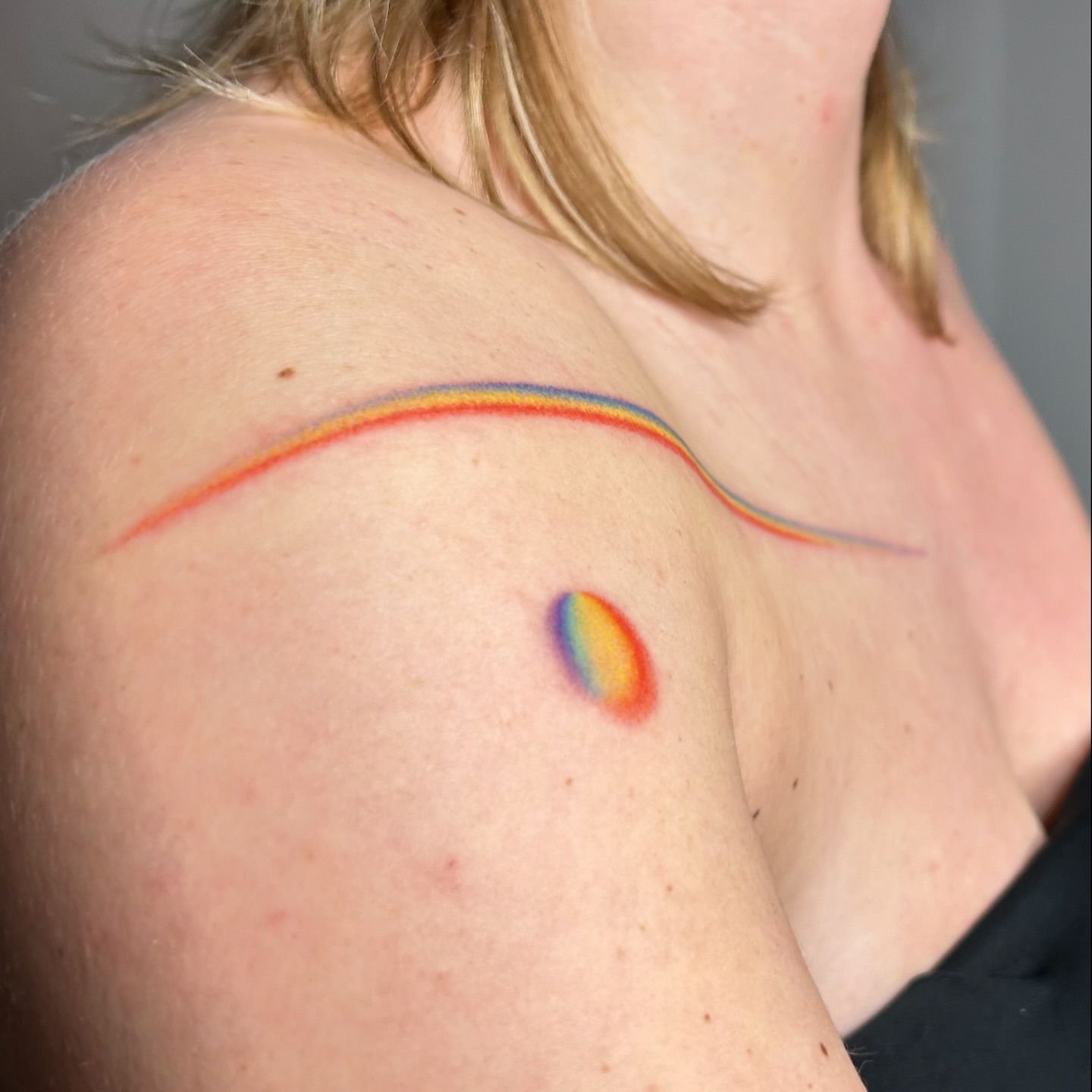 Colorful rainbow tattoos by sofi.stattoo