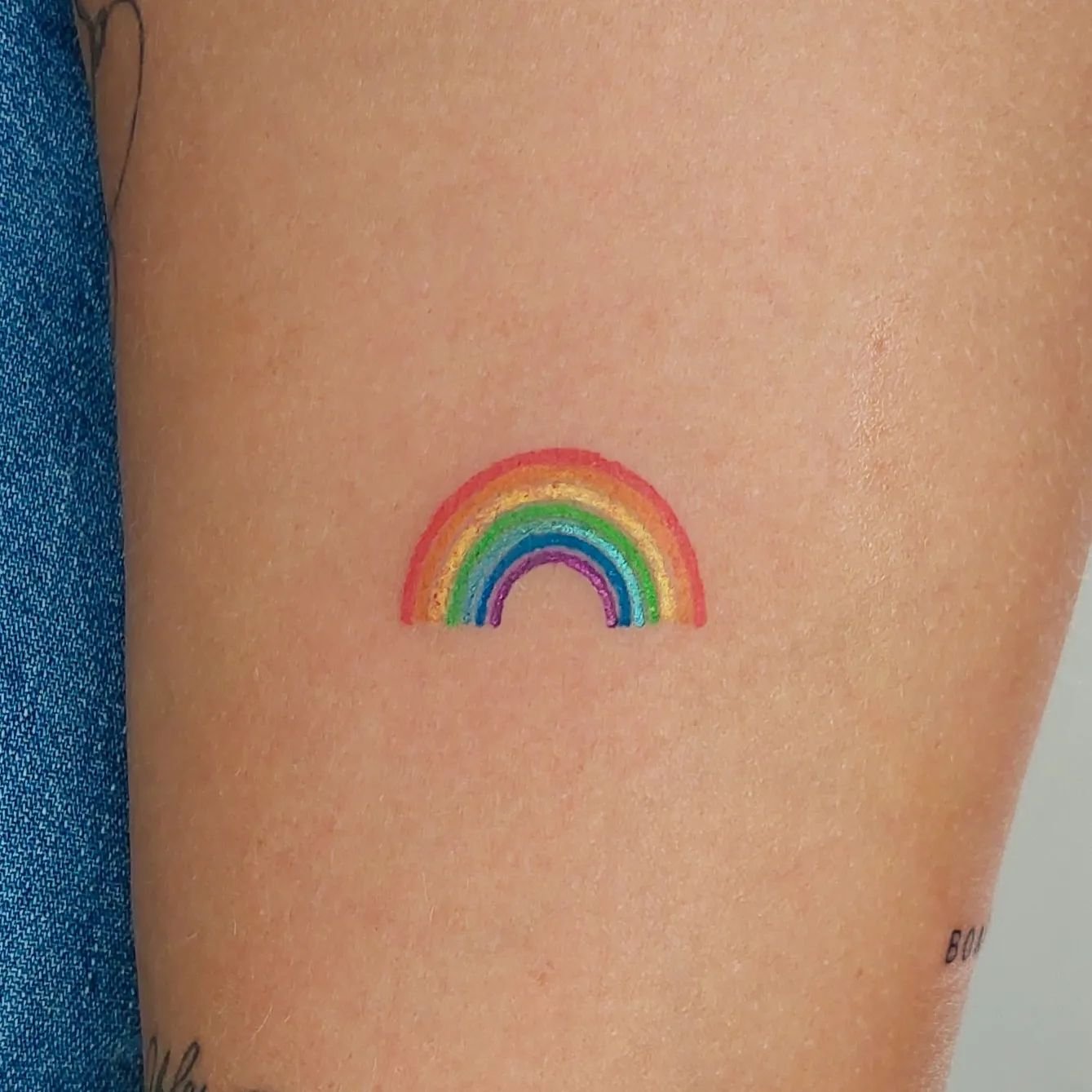 Cute rainbow design by saramoniz tattoos