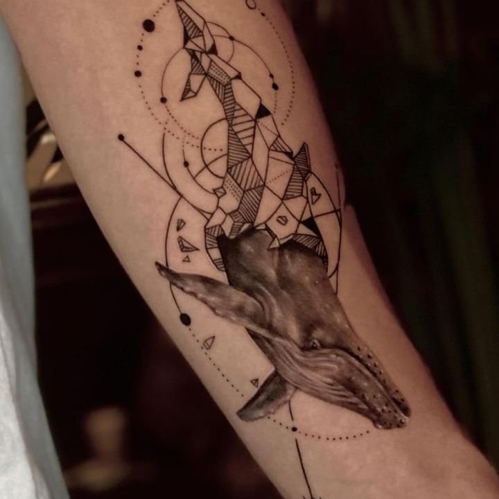 Geometric whale design by kurt. kbru . . .