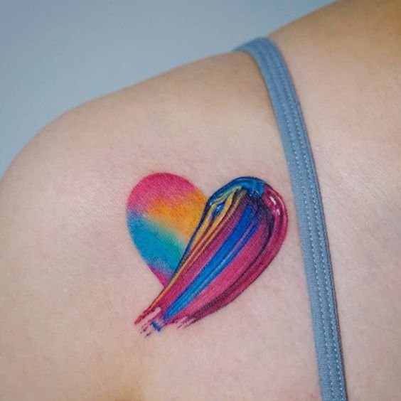 Realistic rainbow tattoo designs