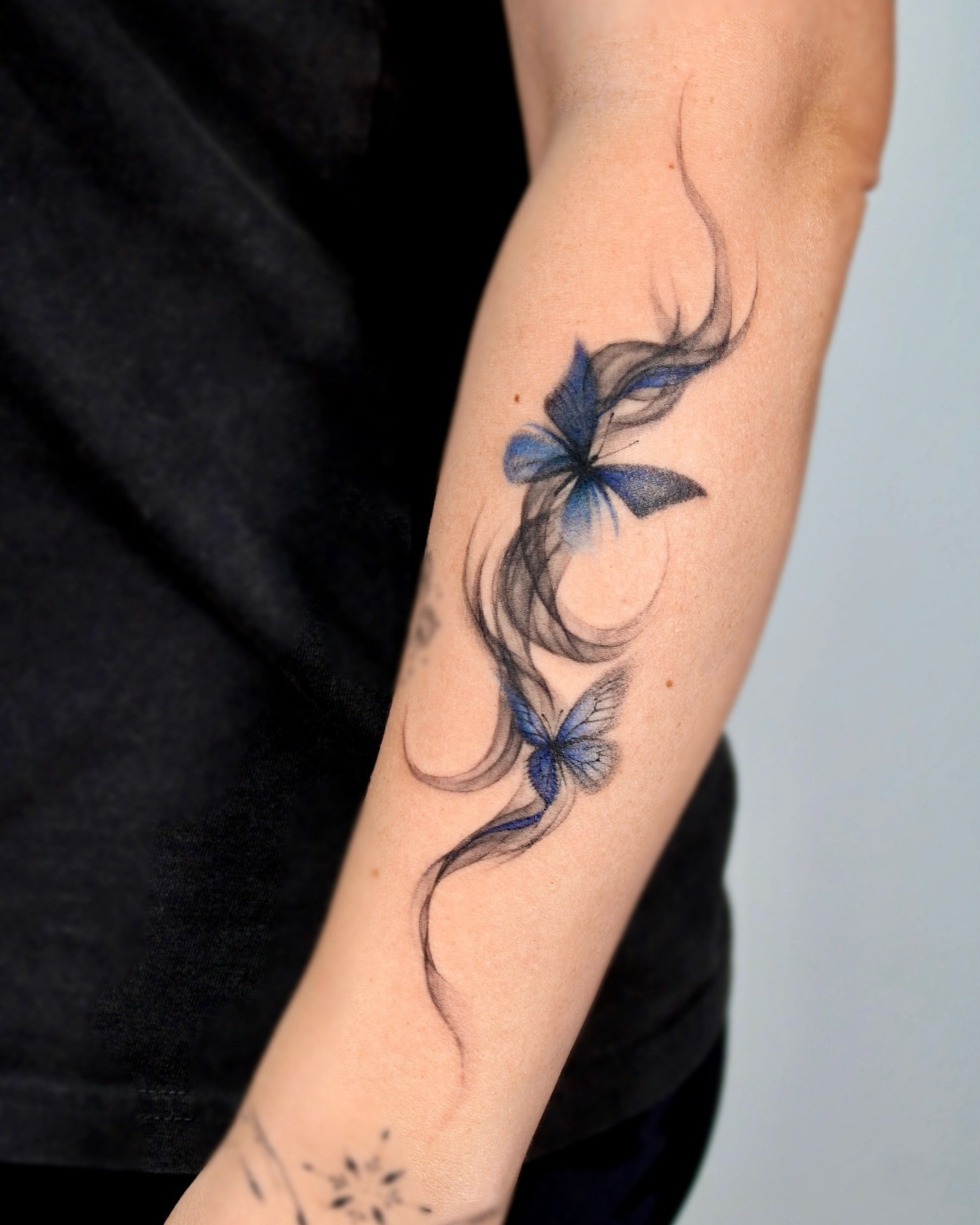 Minimal watercolor tattoos by sansa.jr .tattoo