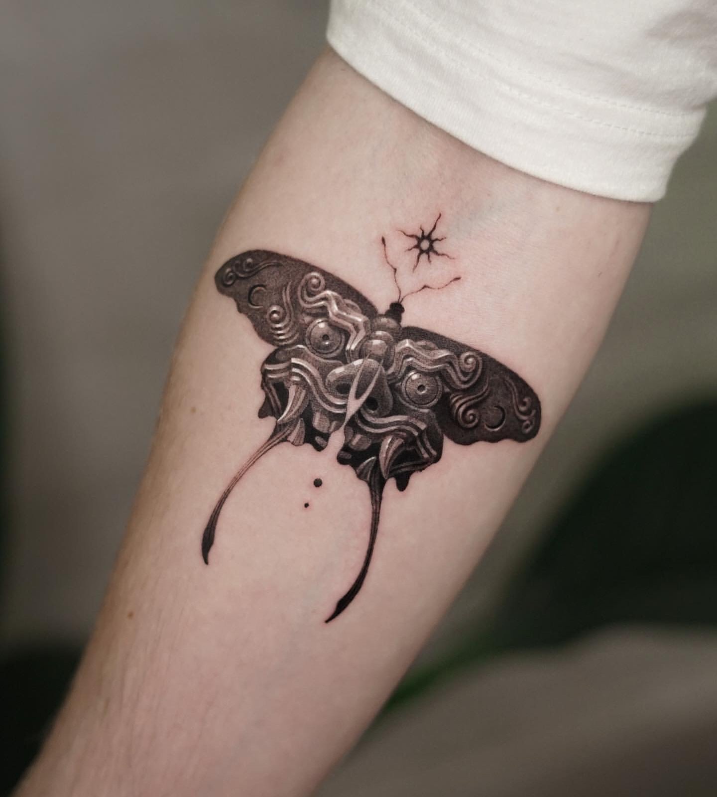 Realistic butterfly design by inker land