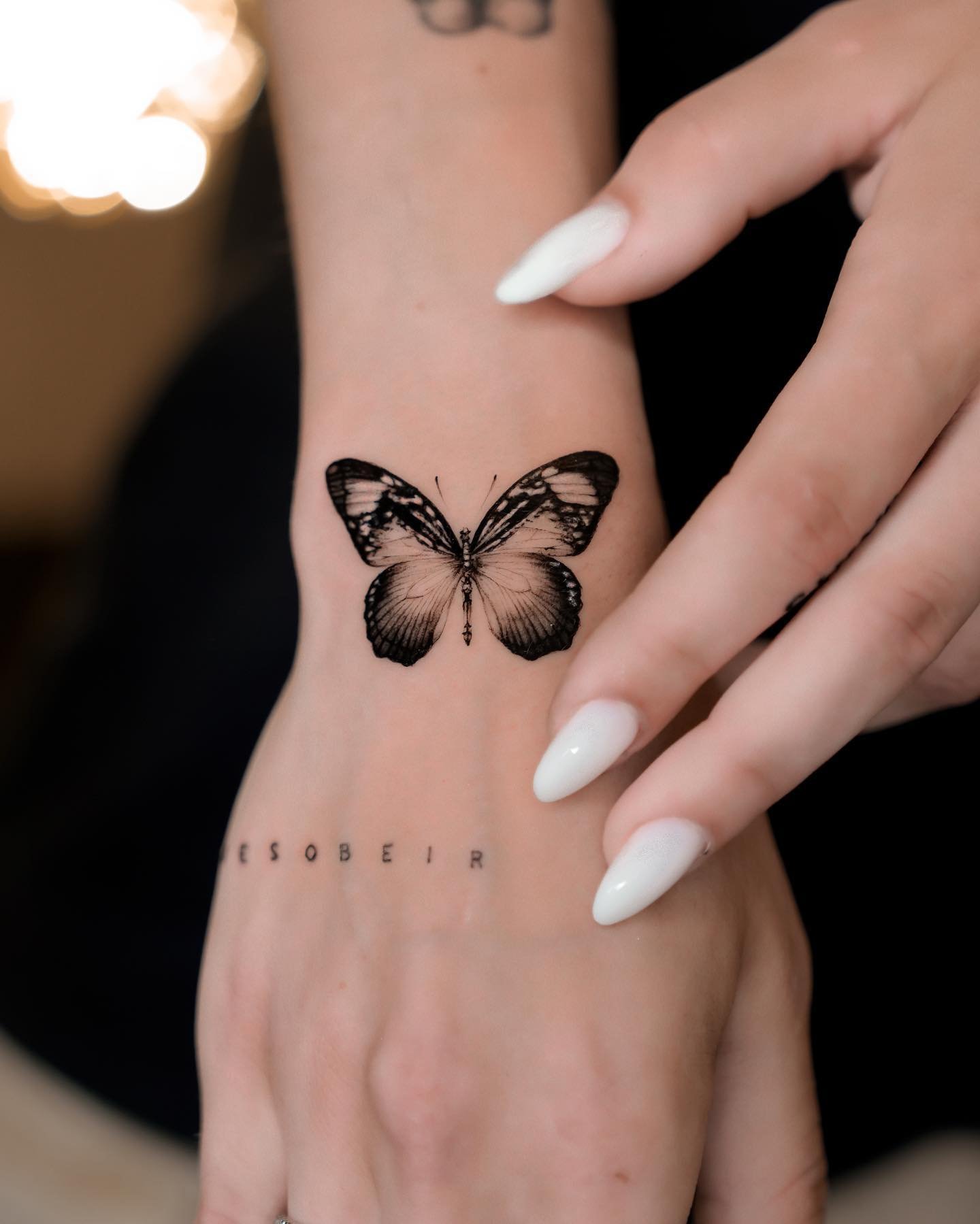 Realistic butterfly tattoos by picciott ink